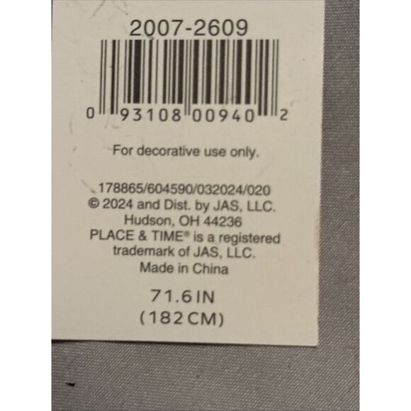 Holiday Christmas Rustic Garland Real Pine Cones Bells 72" by Place & Time. NEW - Picture 6 of 8